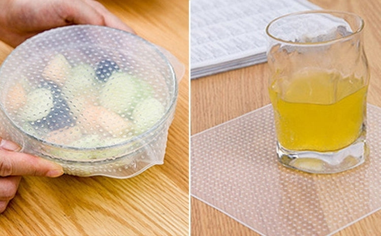 Set 4 folii refolosibile pentru alimente Stretch and Fresh