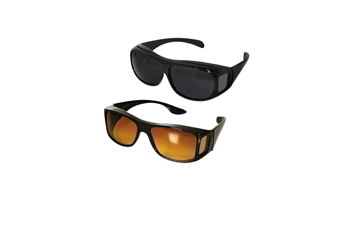 Pachet Promotional ! 1+1 Set 2 perechi ochelari pentru condus de zi - noapte HD Vision