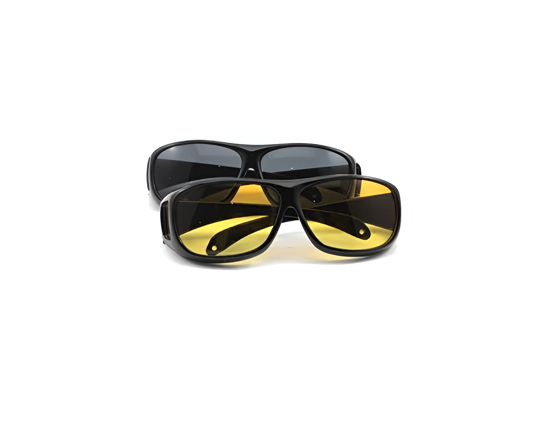 Pachet Promotional ! 1+1 Set 2 perechi ochelari pentru condus de zi - noapte HD Vision