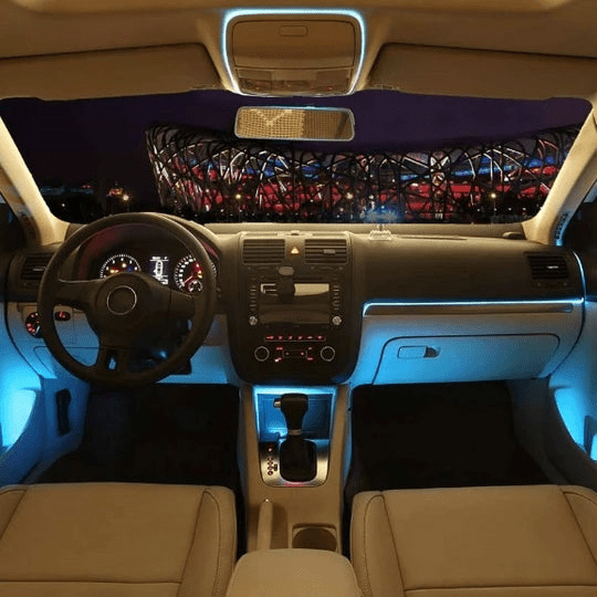 Banda LED auto decorativa pentru interiorul masinii, cu dimensiunea de 3 metri