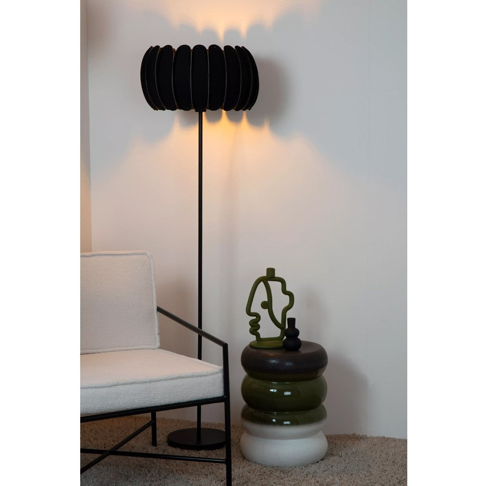 Lampadar SPENCER cu Abajur din Fetru, Negru, Ø40 cm, 1 x E27