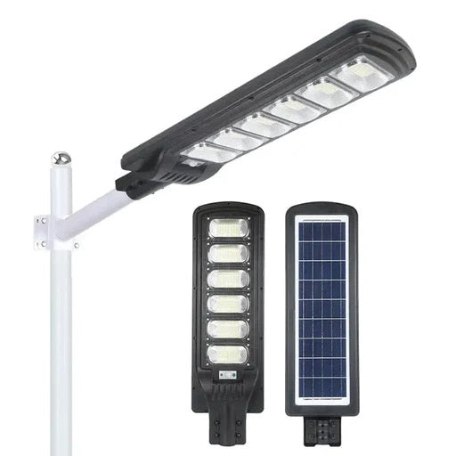Proiector LED cu Încărcare Solară: Iluminare Gratuită, Eco-friendly - Lampa stradala dubla 300/600W/800W, cu telecomanda si senzor de miscare