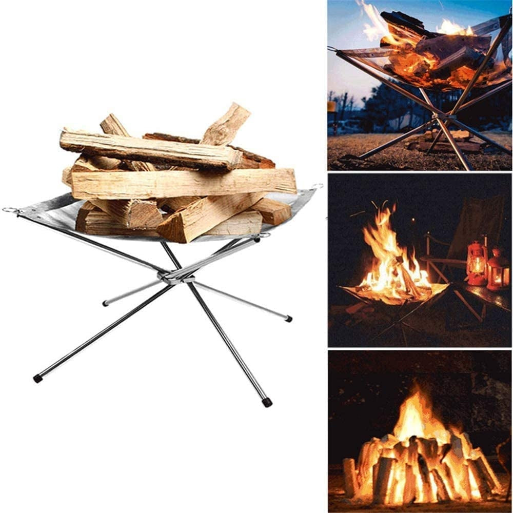 Semineu Portabil din Oțel Inoxidabil pentru Camping, Picnic, Plajă