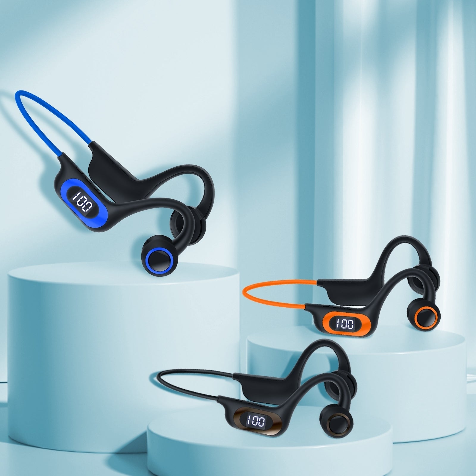 Căști wireless AKZ G3 – Open Ear, sunet panoramic 360°, pentru sport și alergare