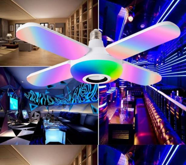 Lampa LED RGB cu telecomandă si bluetooth, 48W