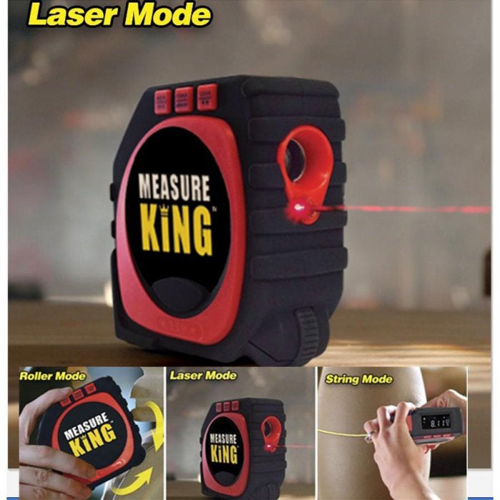 Ruleta Measure KING 3 in 1, Lasermetru, Sfoara, Digital Display LED