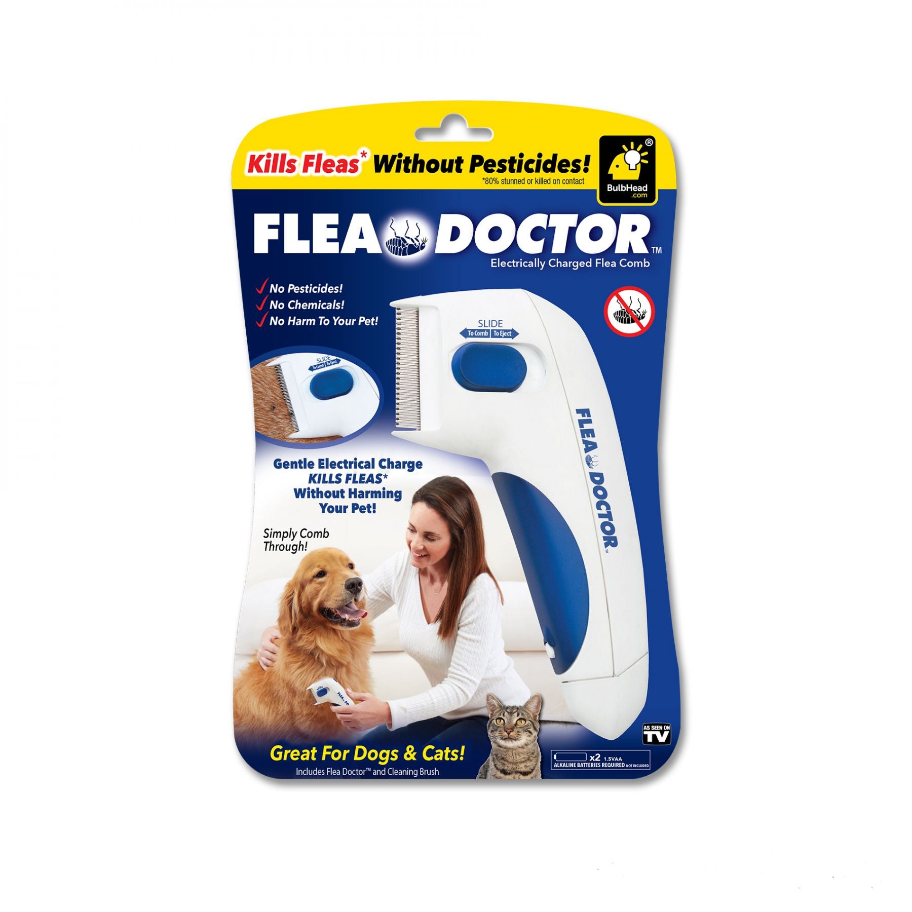 Pieptene electric impotriva puricilor Ultrasonic Flee Doctor