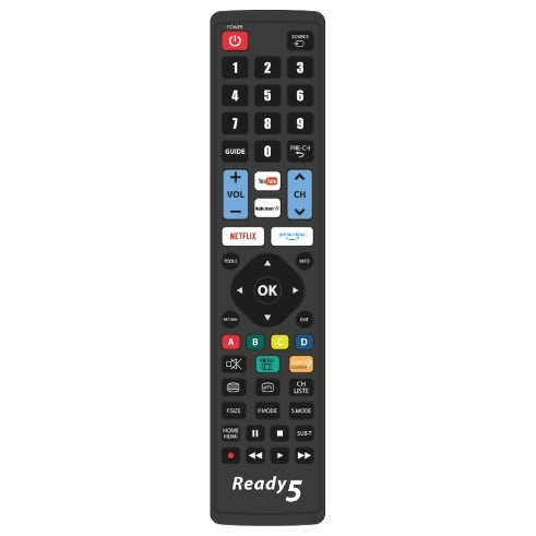 Telecomandă Universală Ready 5 – Compatibilă Samsung, LG, Sony, Philips, Panasonic