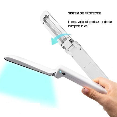 Lampa portabila bactericida UV-C, pliabila