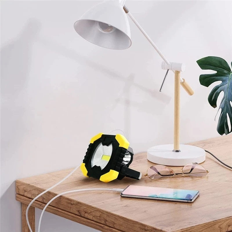 LANTERNA CU INCARCARE SOLARA SAU USB LED, 2 MODURI DE ILUMINARE, FUNCTIE POWER BANK