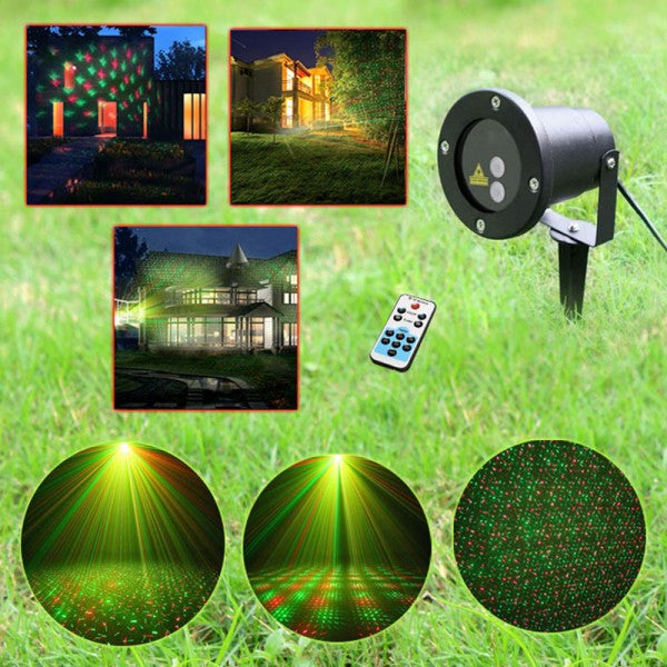 Proiector laser motion cu telecomanda pentru exterior/interior