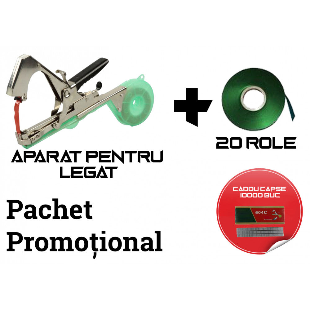 Oferta Promotionala Dispozitiv pentru legat plante si vita de vie + 20 de role + 10.000 capse CADOU