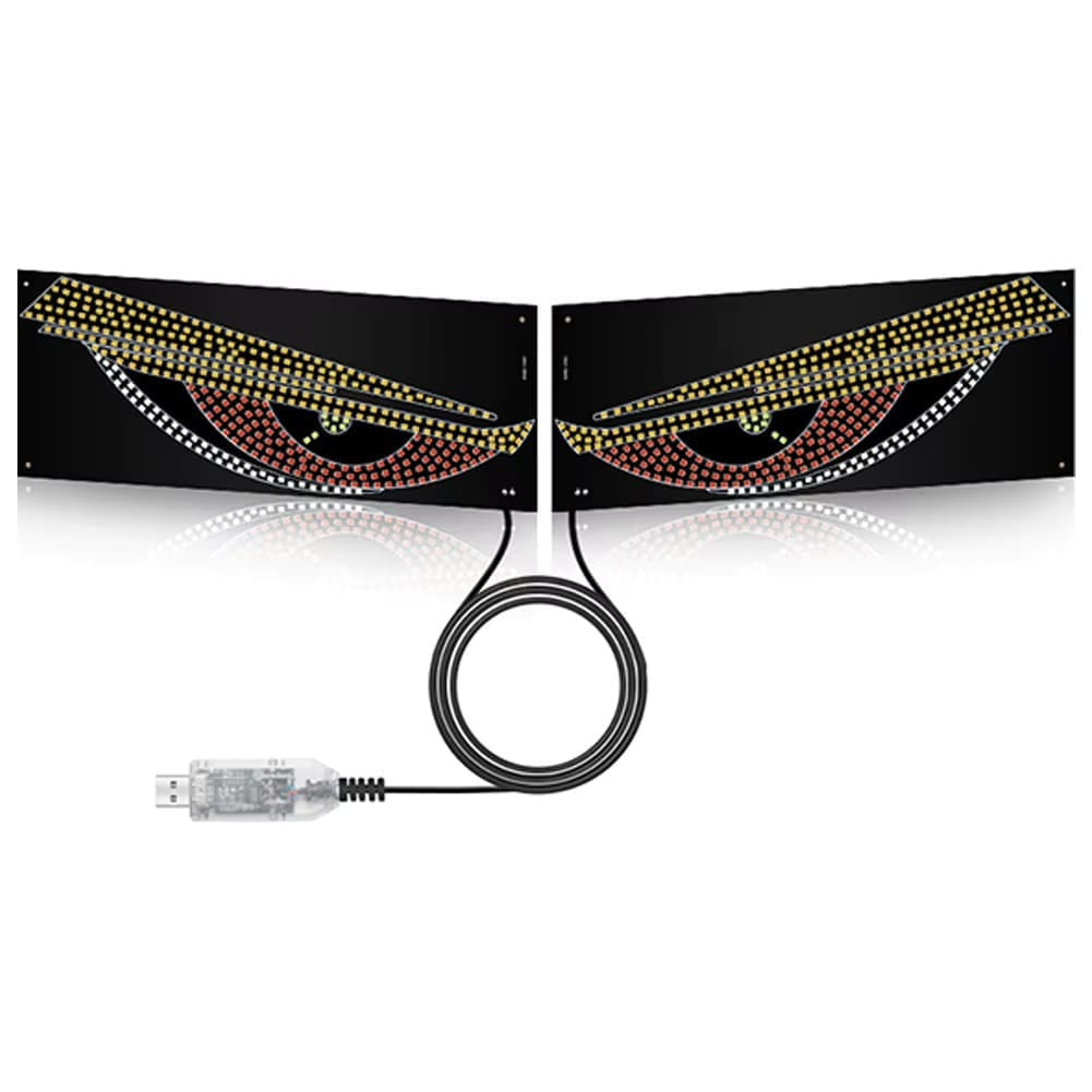 Lumini LED Devil’s Eye Auto – USB, Roșu Alb Portocaliu, Lumini Ambientale pentru Mașină și Camion