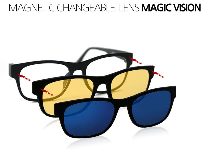 Ochelari de soare 3in1 cu lentile interschimbabile Magic Vision