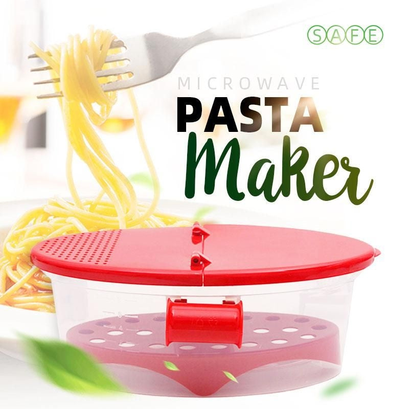 Castron cu Strecurătoare pentru Preparare Paste la Microunde