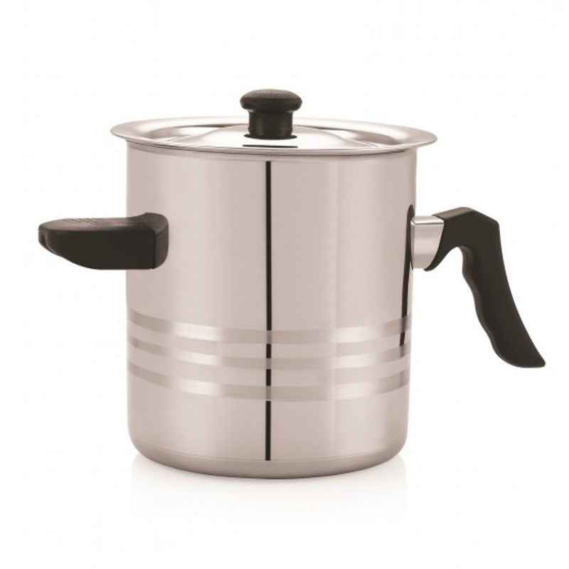 Oală pentru Lapte din Inox 3 Litri cu Perete Dublu și Capac Inox