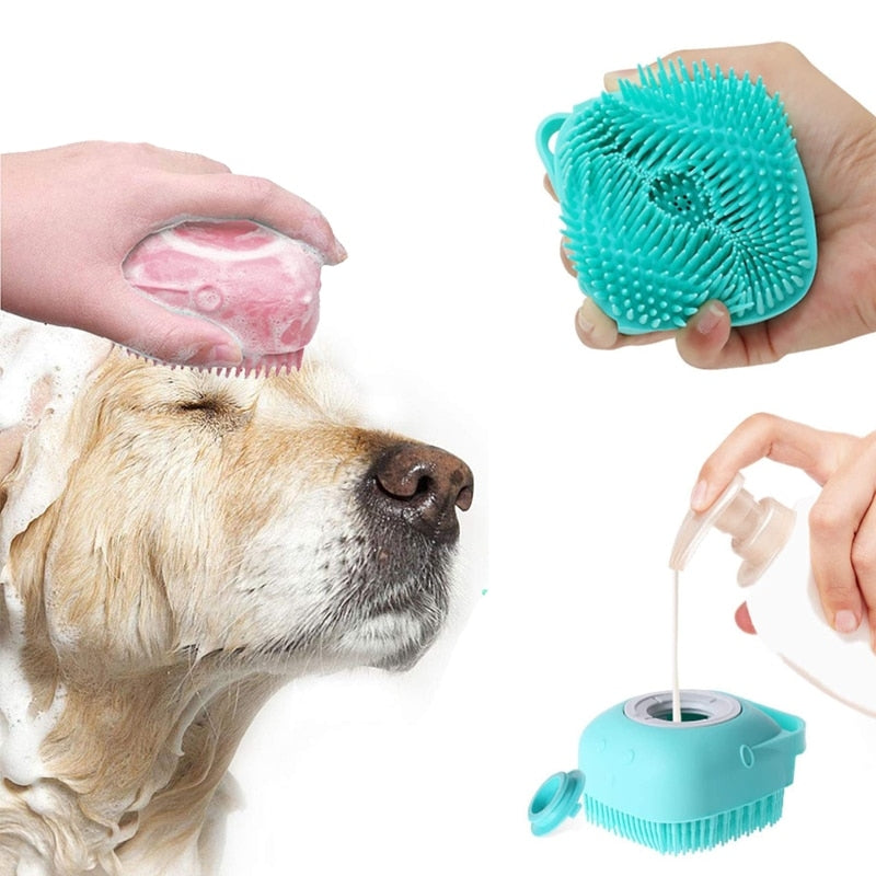 Perie de Silicon cu Dozator de Șampon multifunctionala pentru dus, vesela, animale de companie