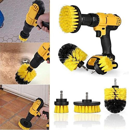 Set 3 perii pentru curatare, universale, cu adaptor pentru bormasina