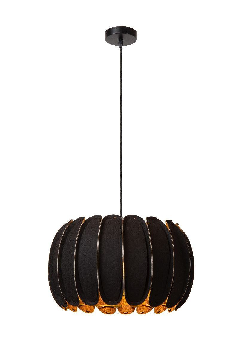 Pendul SPENCER cu Abajur din Fetru, Negru, Ø30 cm, 1 x E27