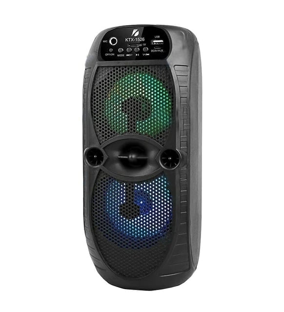 Boxă portabilă wireless cu Bluetooth, USB, SD, Radio FM și lumini LED Disco