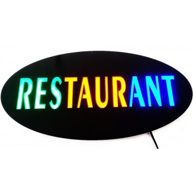 Reclama iluminata tip panou model RESTAURANT