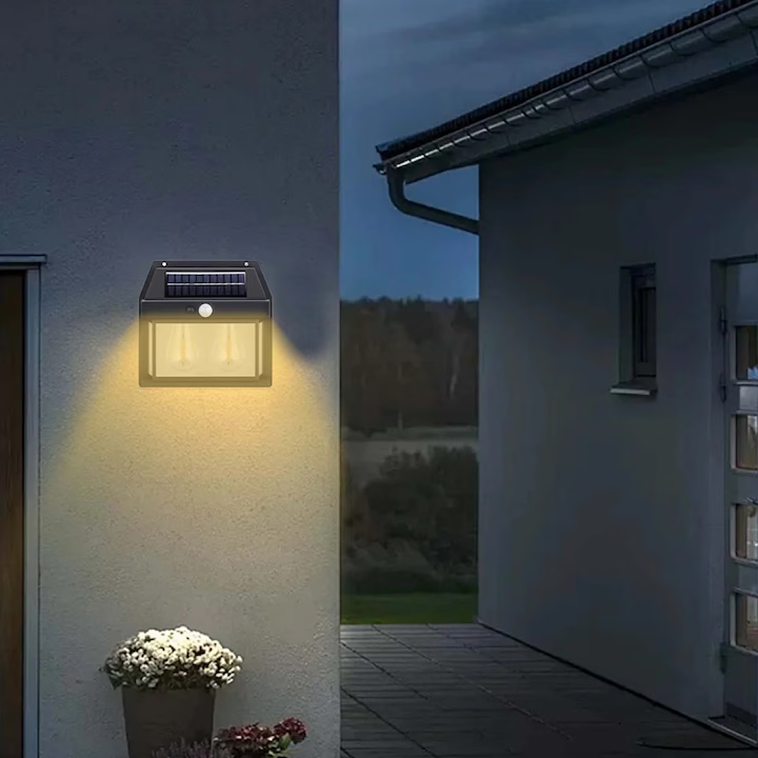 Lampă Solară de Exterior cu Senzor de Mișcare, 3 Moduri de Iluminare, IP65
