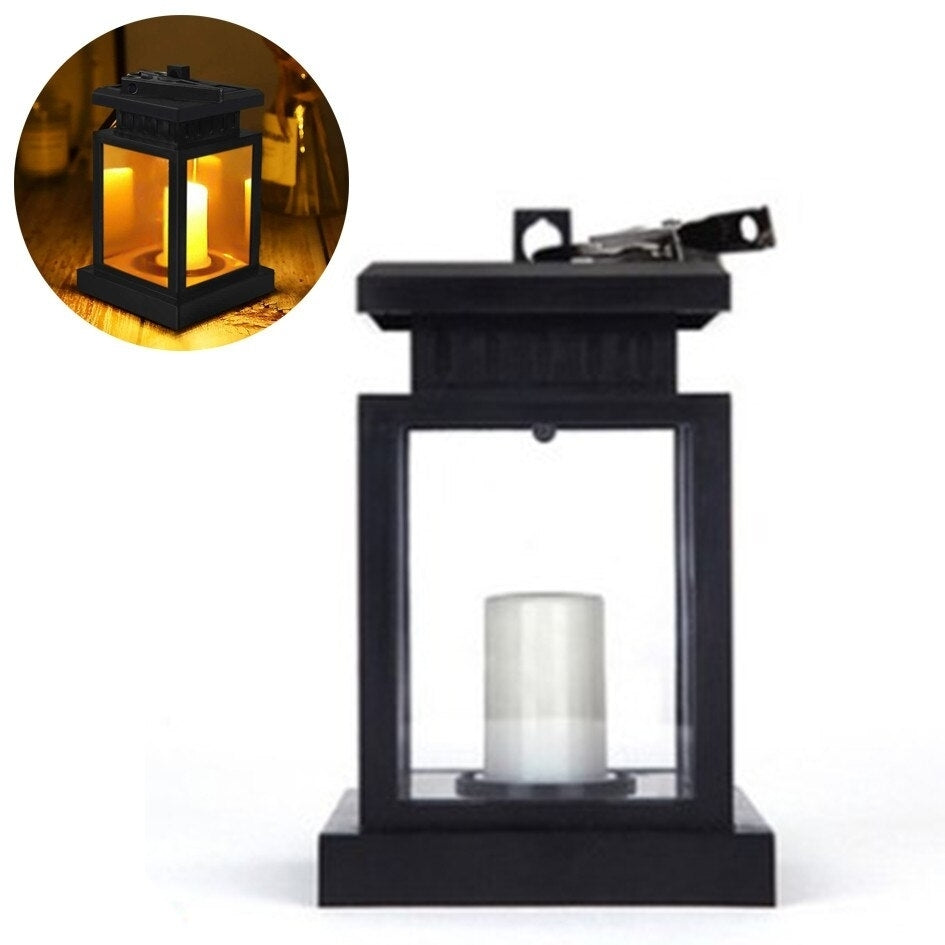 Lampă solară decorativă cu LED tip  – efect de flacără, rezistentă la apă