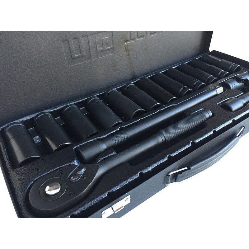 Set Chei Tubulare 17 Piese – Black Chrome MLG-6207, Rezistent și Durabil