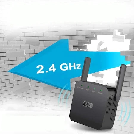 Amplificator Semnal Retea Wireless, WiFi Repeater PRO transmisie 300Mbps, Retea 2.4 GHz, conexiune WPA si WPA2, 2 antene externe, cu Port LAN