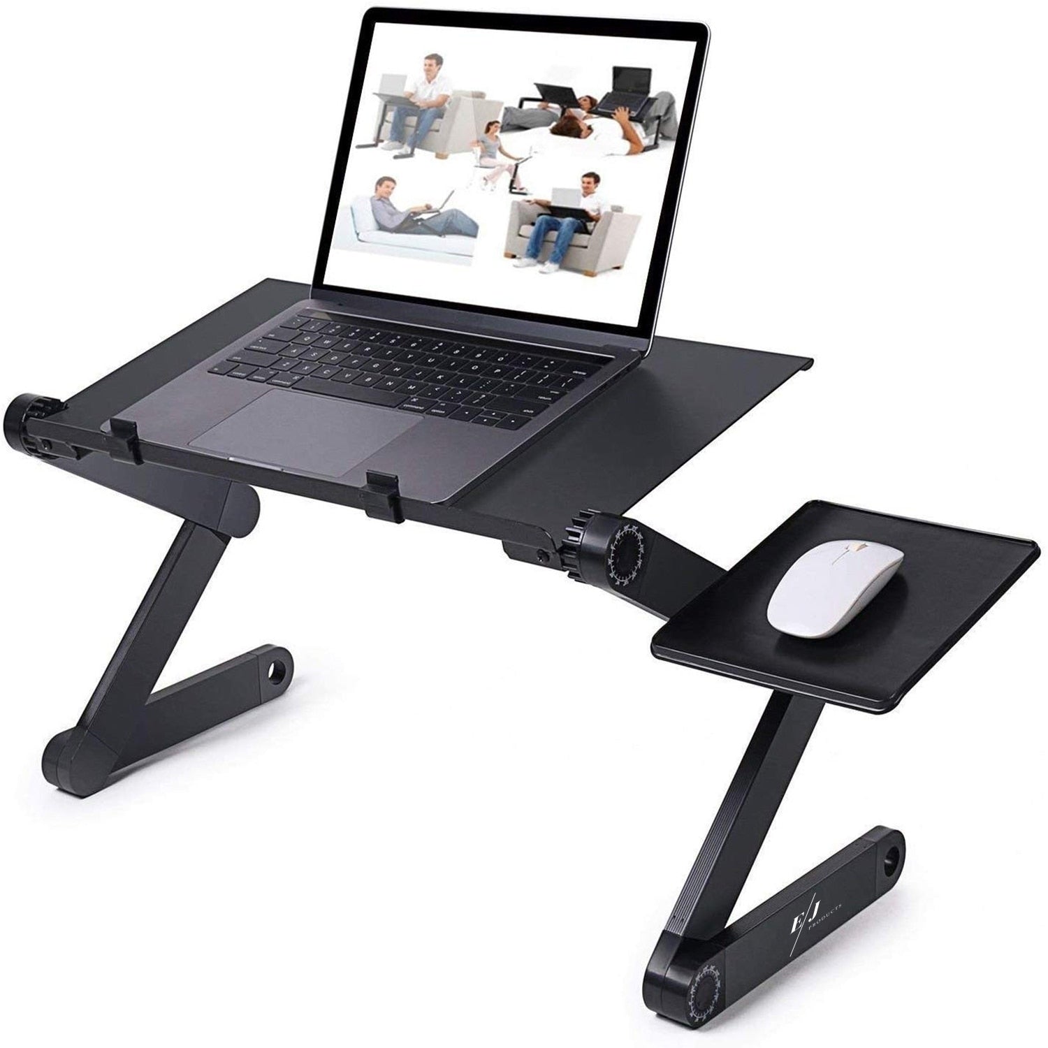Masuta De Laptop Din Aluminiu, Cooler Incorporat Si Suport Lateral Pentru Mouse