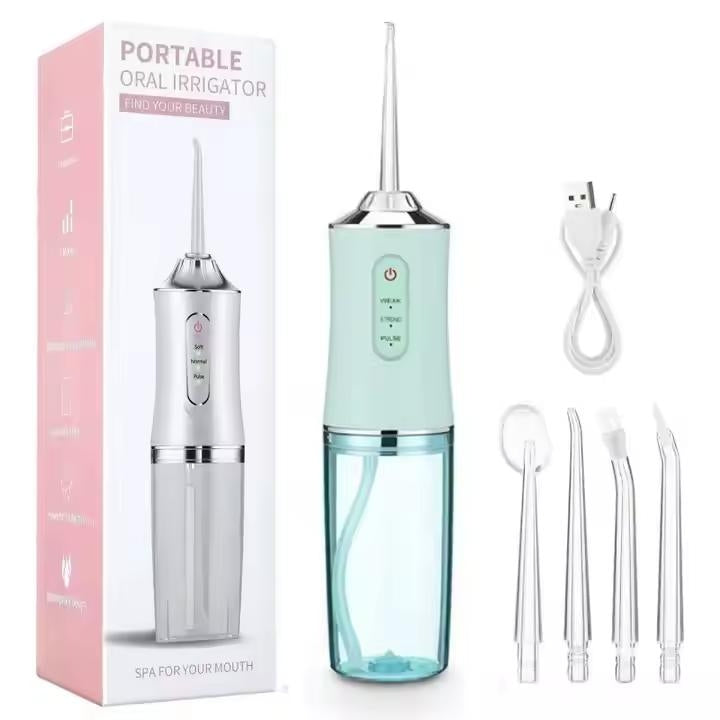 Irigator Oral Portabil cu 3 Moduri, Reîncărcabil USB, Capete Interschimbabile