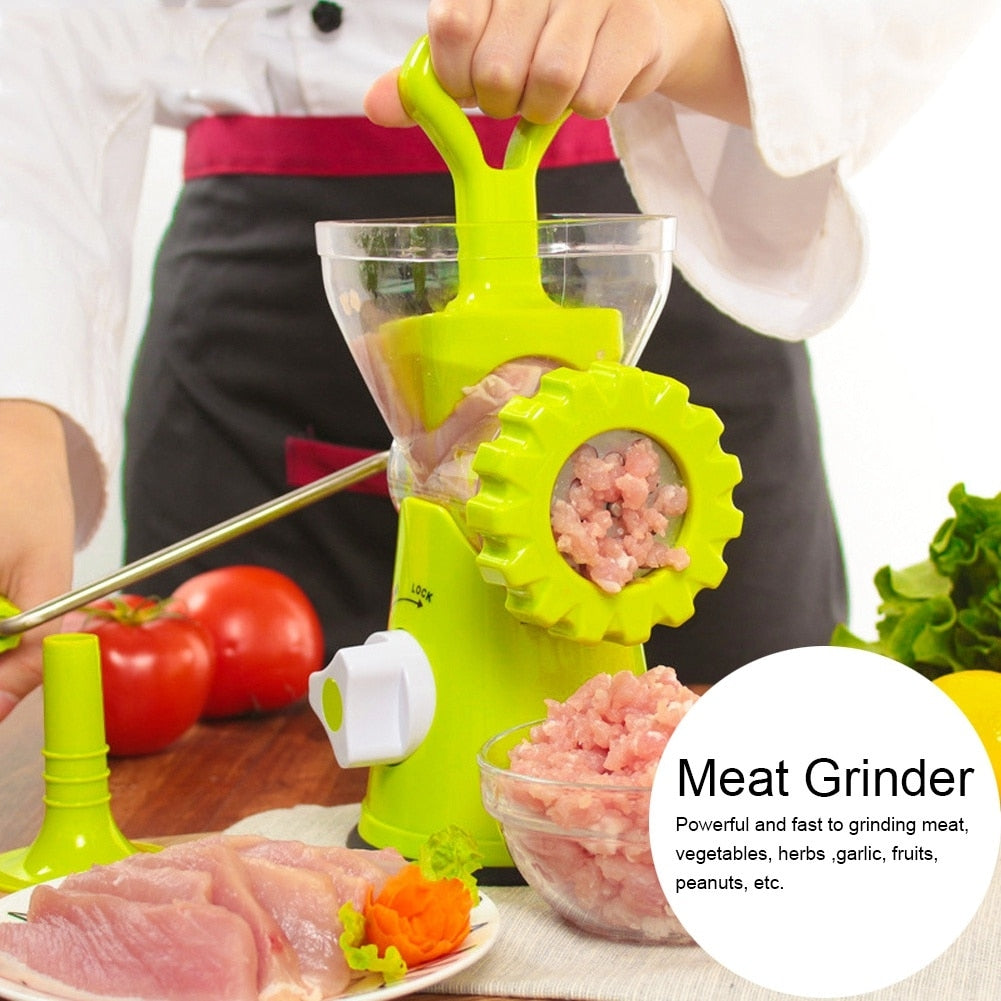 Mașină de Tocat Carne Manuală din Oțel Inoxidabil, Demontabilă, cu Fixare pe Masă