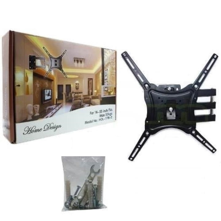 Suport TV de pereteM, doua brate, reglabil 14-55 inchi, maxim 50 Kg