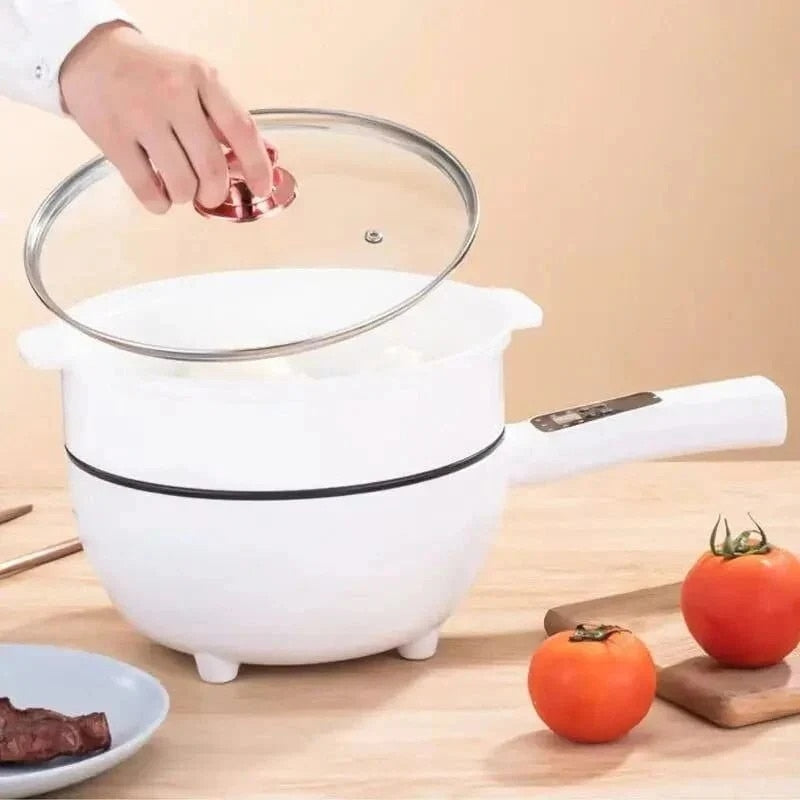 Tigaie Electrică Multifuncțională 3L, 26 cm, cu Capac și Suprafață Antiaderentă