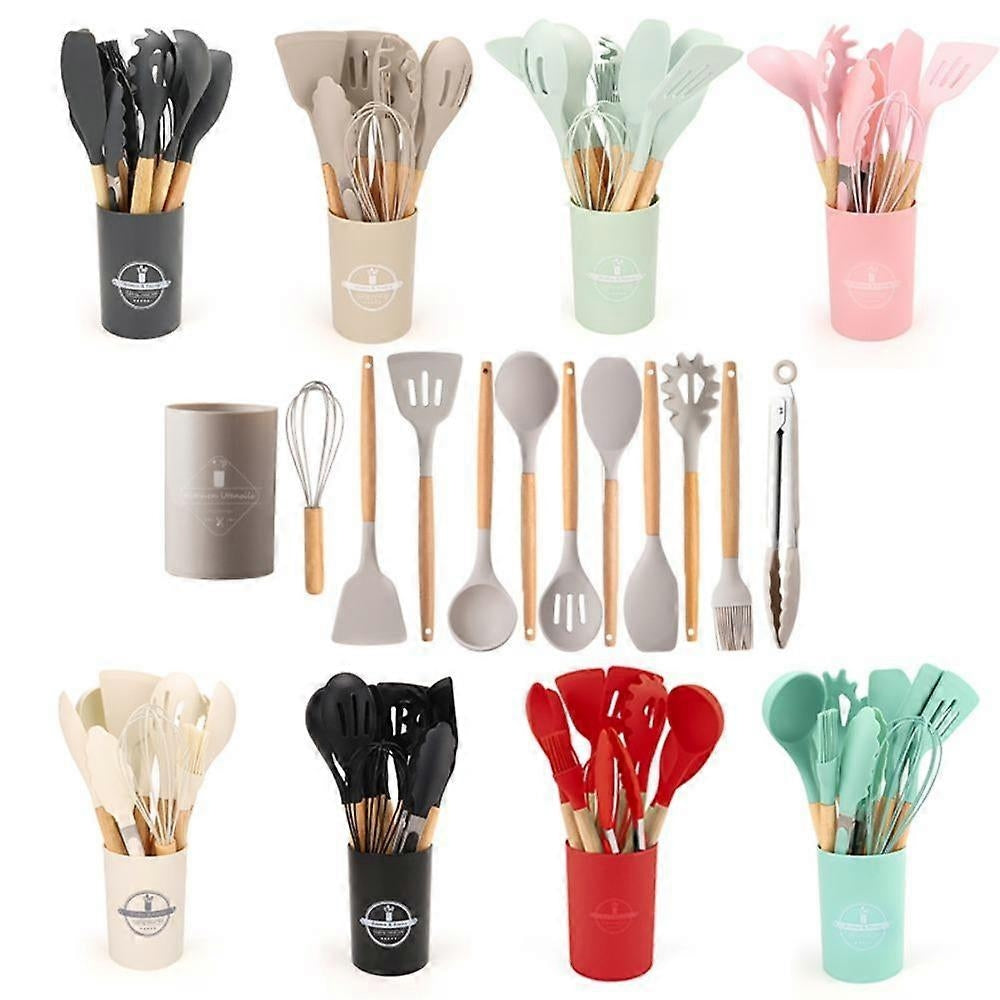 Set Ustensile de Bucătărie din Silicon, 12 Piese, Diverse Culori