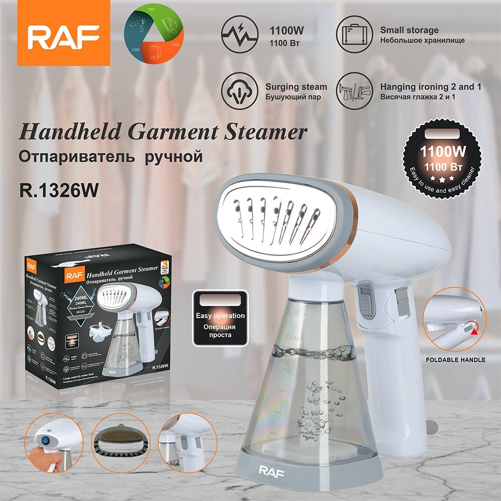 Aparat de Călcat Vertical cu Abur 1100W, Portabil, Rezervor 240 ml (Funcționare la 110V)