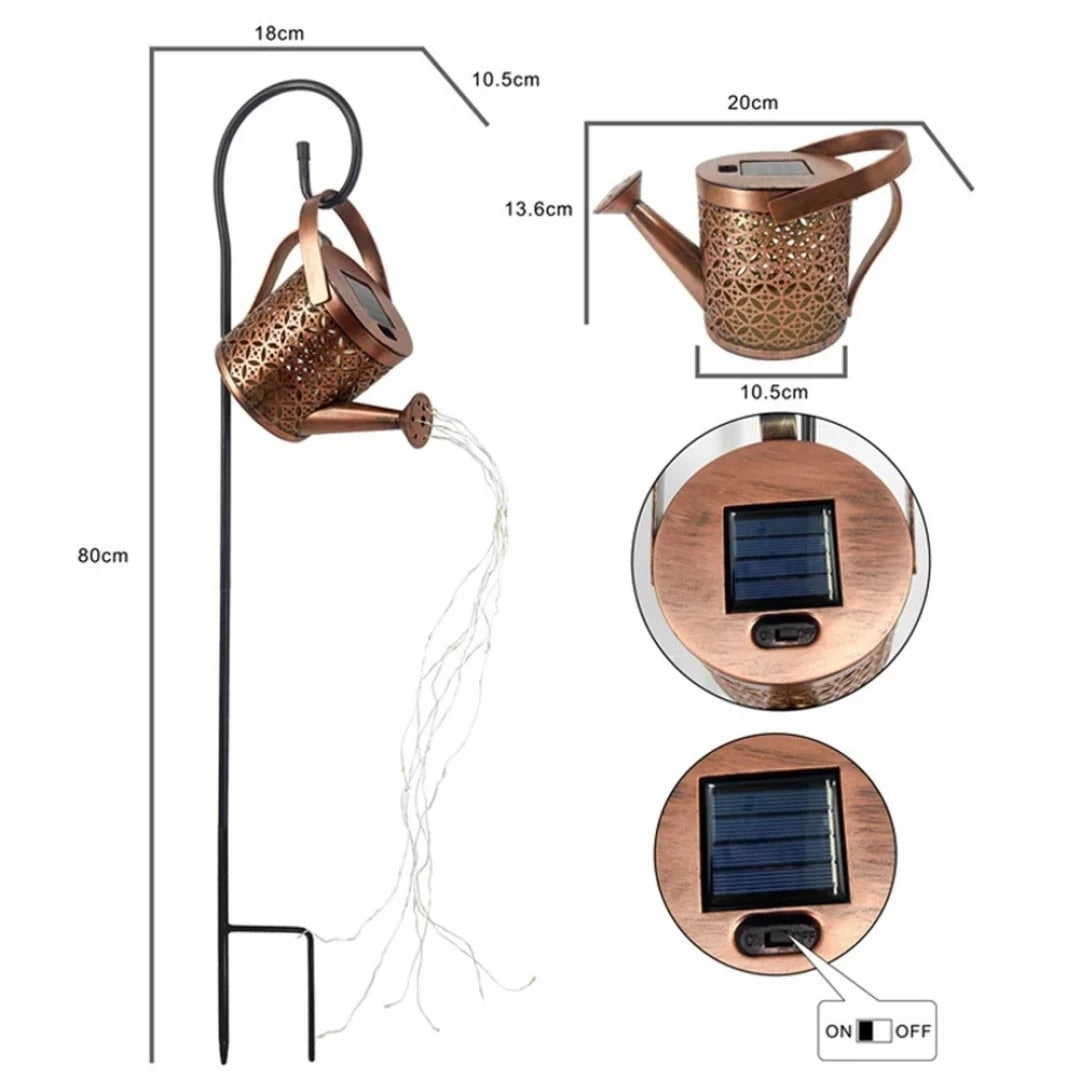 Lampă Solară Decorativă în Formă de Stropitoare, pentru Grădină