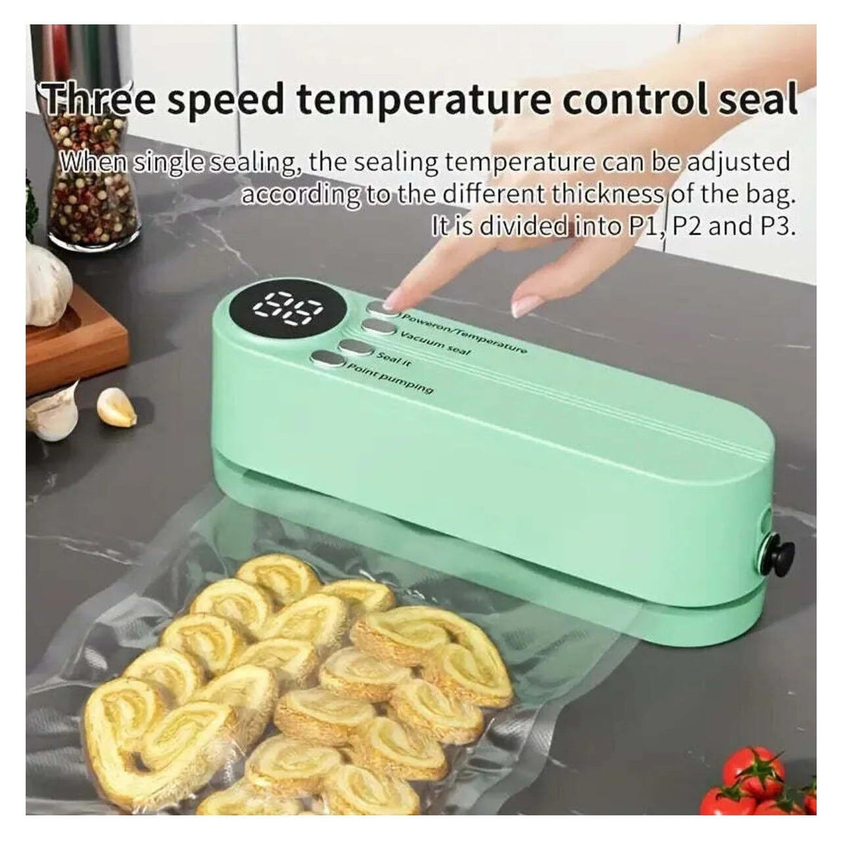 Mini Aparat de Sigilat Pungi, Reîncărcabil USB, Portabil, pentru Păstrarea Alimentelor