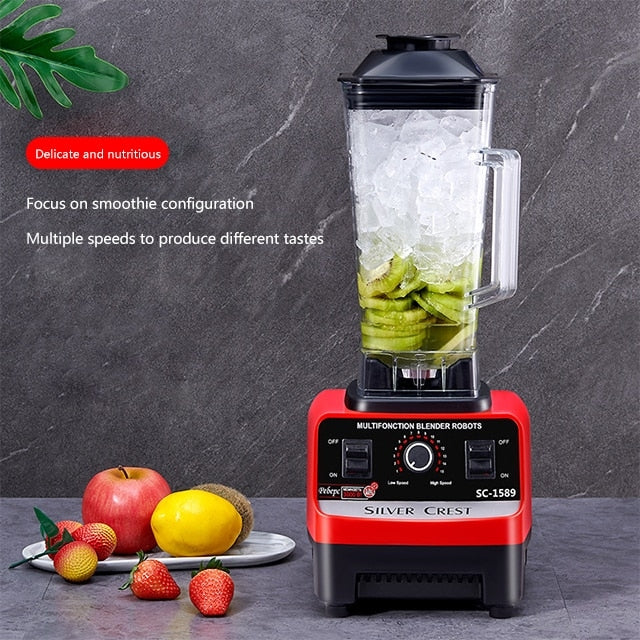 Blender SilverCrest 800W cu Vas de 2 Litri, Negru/Roșu