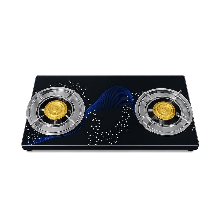 Aragaz Portabil pe Gaz cu 2 Arzătoare, Aprindere Electrică, 70,5 x 38,5 cm