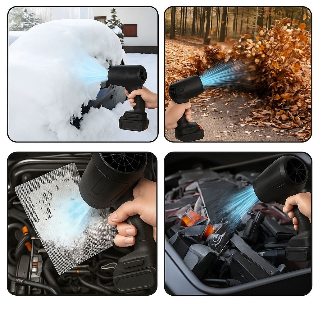 Suflantă cu Acumulator și Viteză Reglabilă, 2 Acumulatori Li-Ion 48V, cu Cutie de Transport