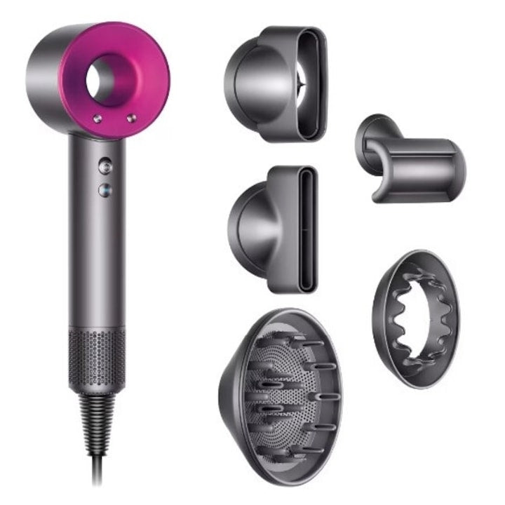 Uscător de Păr Ionic de Mare Viteză, 130.000 RPM, 3 Setări de Temperatură, Compact, Roz