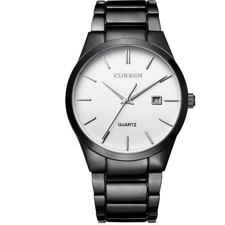 Ceas barbatesc Slim Line curea metalica afisare data