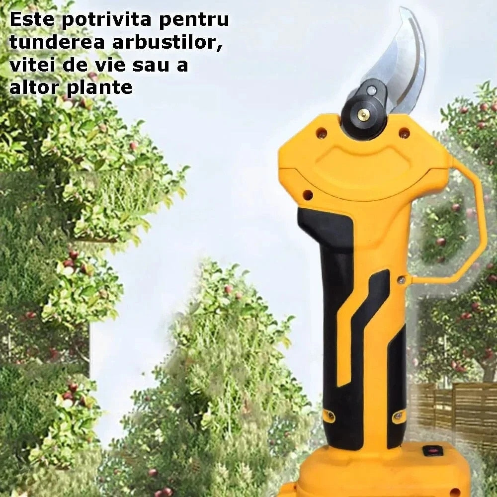 Foarfecă Electrică de Grădină cu Acumulator, pentru Tăiat Crengi, Vie și Pomi