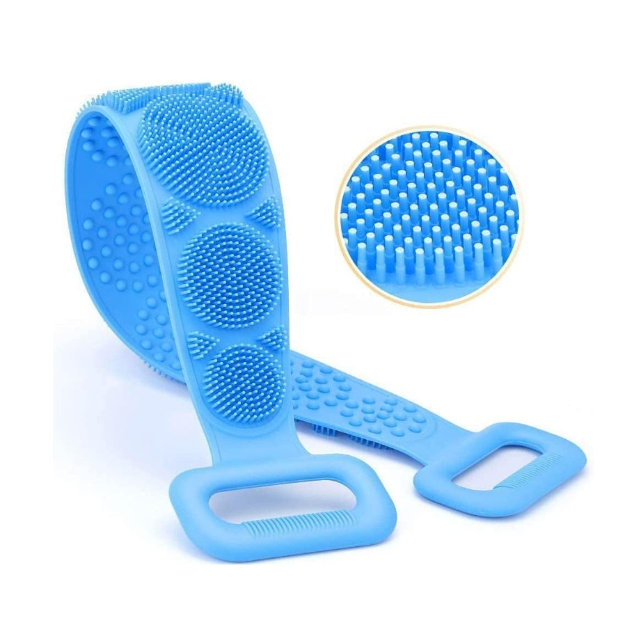Perie de Duș din Silicon Tip Bandă pentru Spate, 70 cm, cu Efect de Masaj