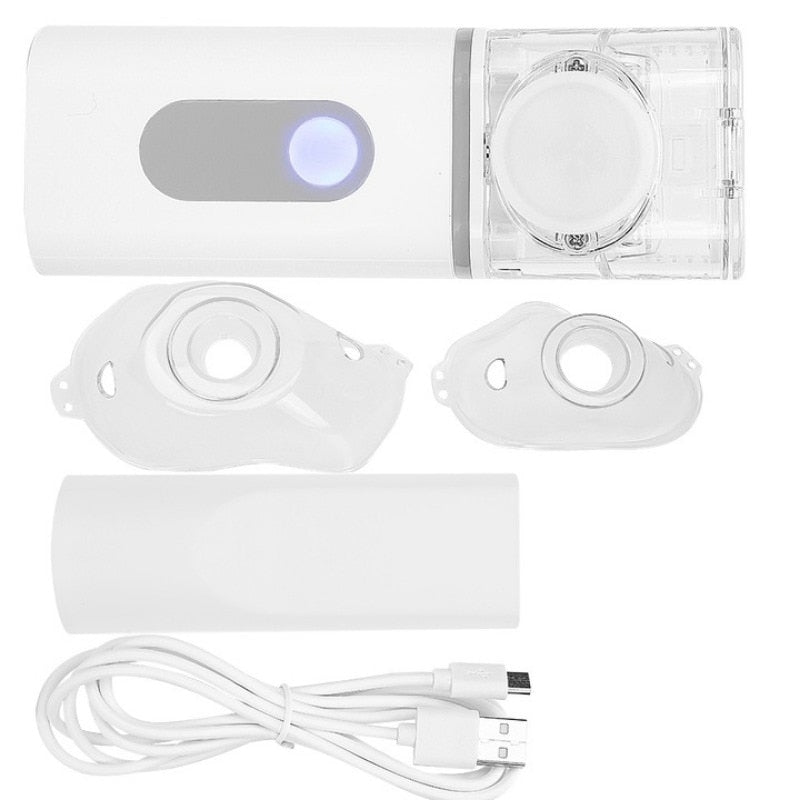 Inhalator portabil compact, particule fine 3.7 nm, cu funcție de autocurățare