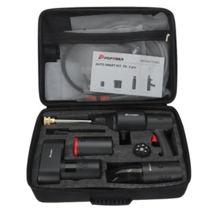 Pompă de Aer Wireless 4 în 1 cu Acumulator: Umflare, Dezumflare, Aspirare, Suflare și Spălare