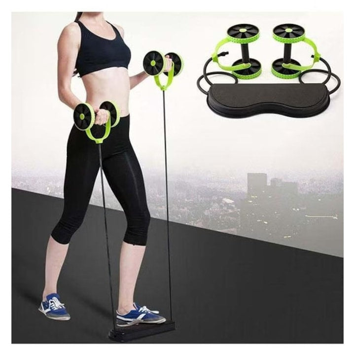 Aparat de Abdomene Revoflex Xtreme cu Benzi Elastice, pentru Antrenament Acasă
