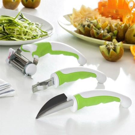 Set 3 piese pentru decorat fructe si legume