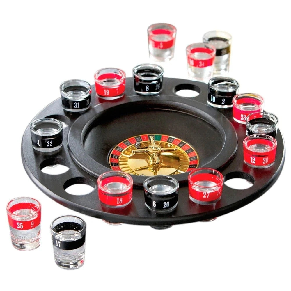Ruleta cu 16 pahare pentru shot-uri